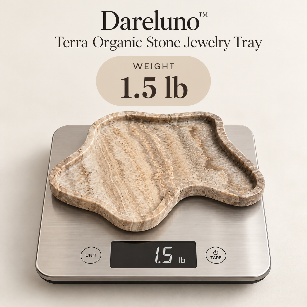 Dareluno™ Organic Wave Jewelry Tray – Sculptural Resin Ring & Trinket Organizer