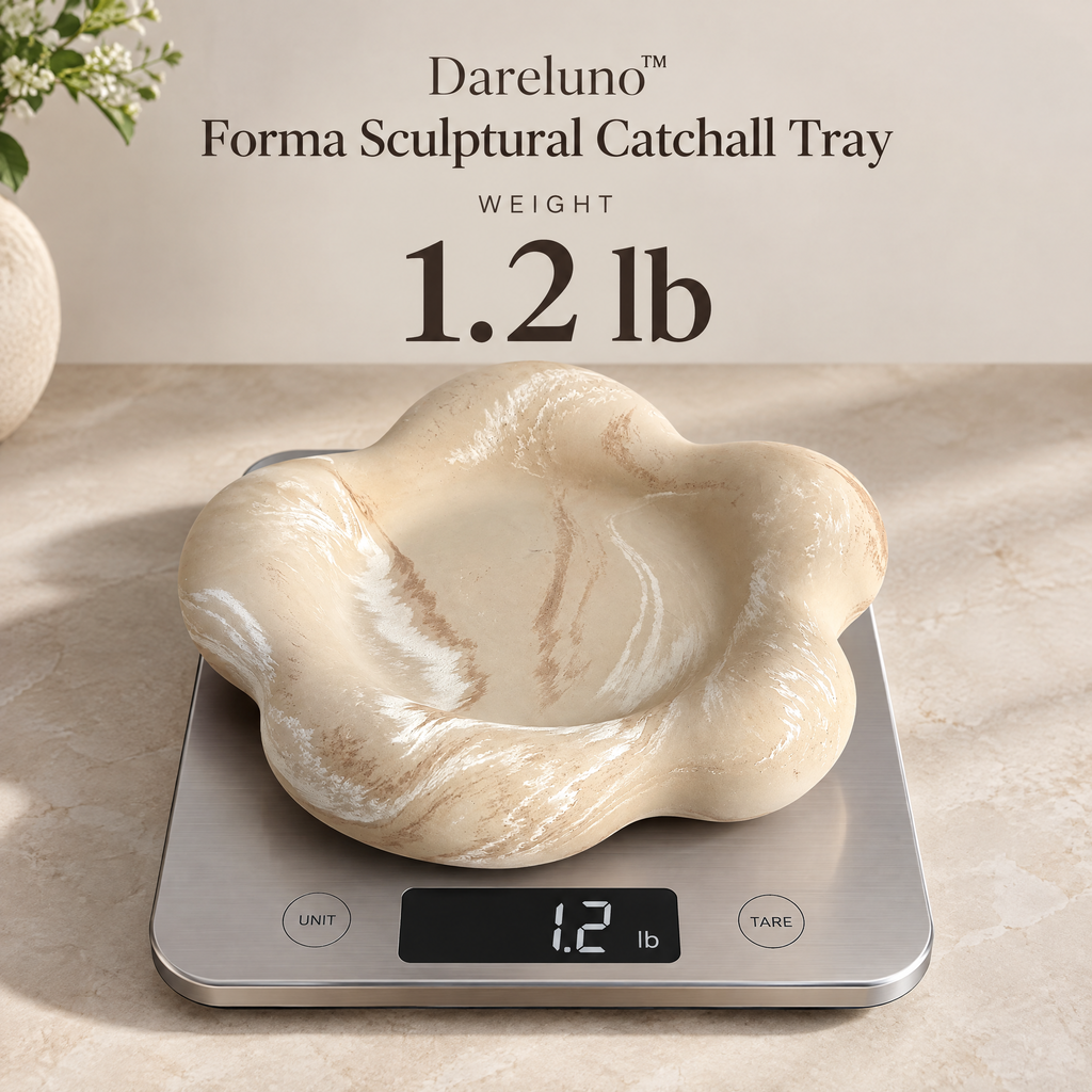 Dareluno™ Sculptural Shell Jewelry Tray – Decorative Ring & Trinket Organizer