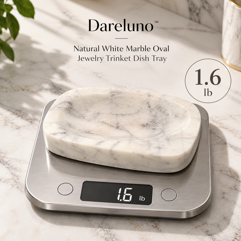 Dareluno™ Sculptural Ceramic Jewelry Tray – Decorative Trinket & Ring Organizer