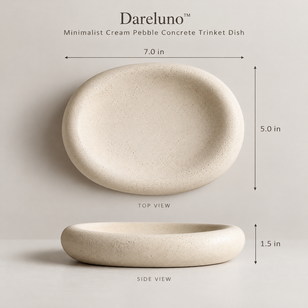 Dareluno™ Sculptural Fan Jewelry Tray – Decorative Ring & Trinket Organizer