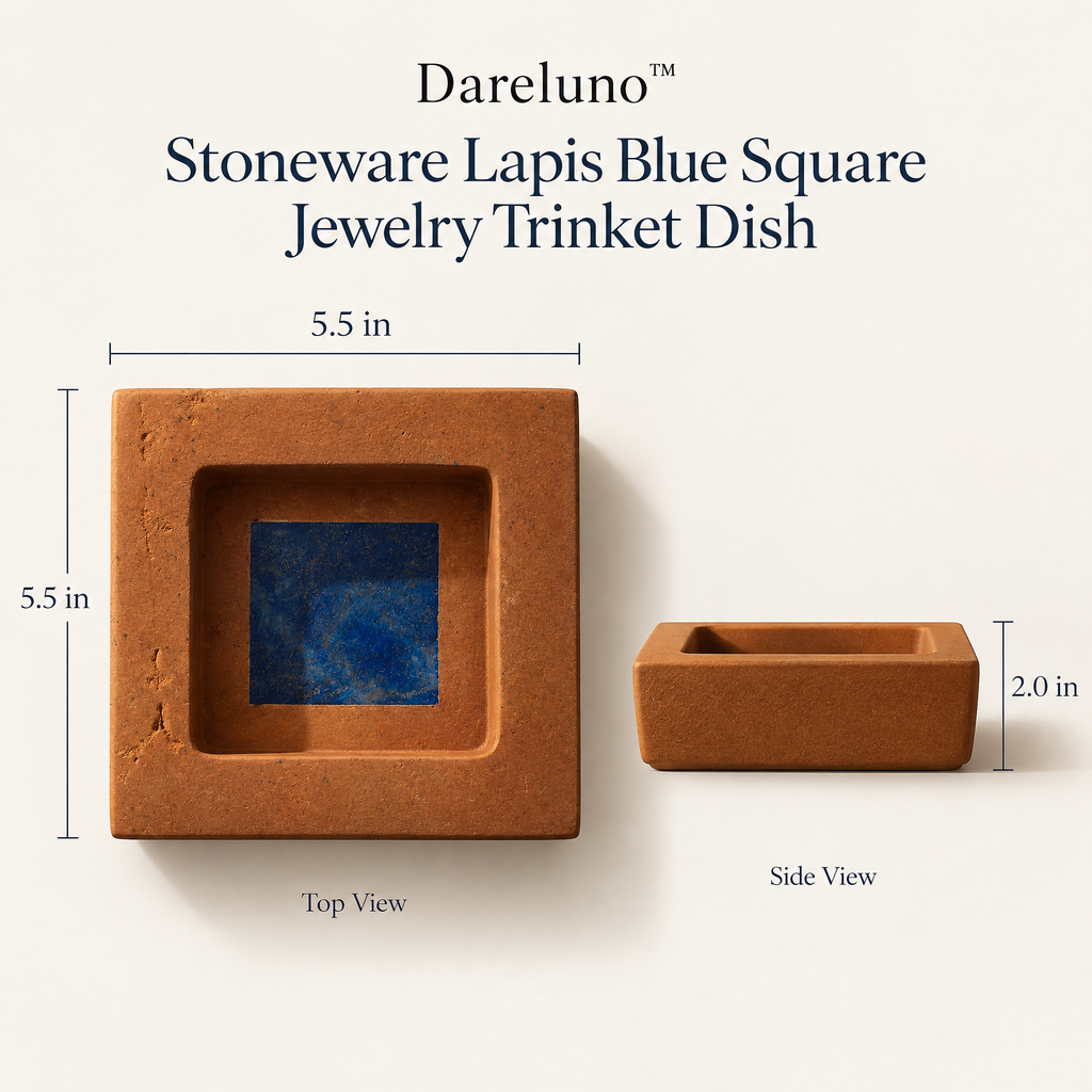 Dareluno™ Sculptural Ceramic Jewelry Tray – Artistic Ring & Trinket Organizer