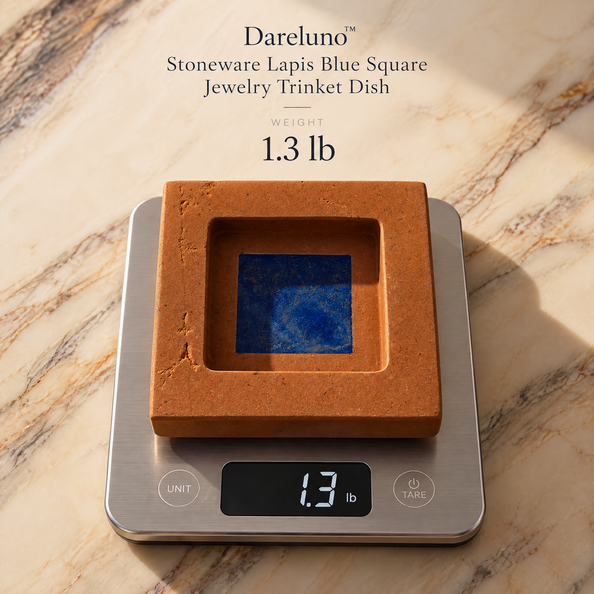 Dareluno™ Sculptural Ceramic Jewelry Tray – Artistic Ring & Trinket Organizer