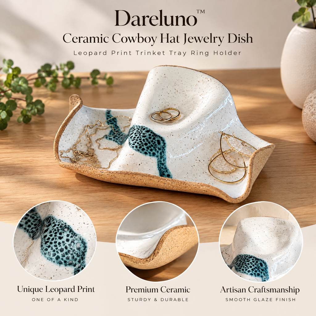 Dareluno™ Sculptural Ceramic Jewelry Dish